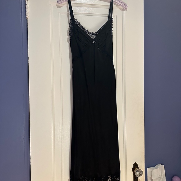 Moschino couture designer midi slip black dress US8 / GB10 - Picture 2 of 6